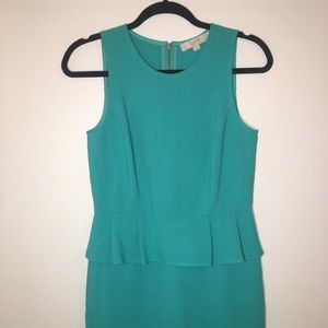 Aqua peplum Ann Taylor LOFT dress